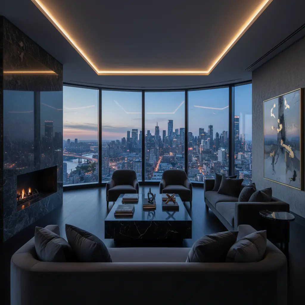 High-end penthouse interior